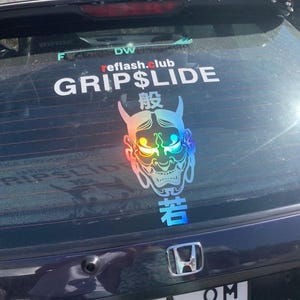 Calcomanía de máscara de samurái Oni JDM, calcomanía gótica para ventana y parachoques de coche, accesorios de vinilo de carreras estilo japonés