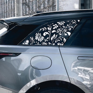 X2 Wildflower Car Decal for Quarter Window, Waterproof Vinyl Sticker for Car or Truck, Cute Kawaii Car Accessory, New Car Gift