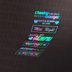 Stripe of x7 JDM Bildekaler/Klistermärken - Japansk bilälskare - anime snygg