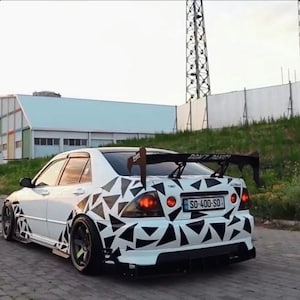 Any Color Triangles Decals, Holographic Car Decals, JDM Car Livery Sticker, Side Vehicle Wrap, Bumper Sticker, Hood and Ttrunk Stickers