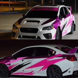 JDM Car Wrap Vinyl Decals, Side Graphics, Custom Car Decor, Stylish Side Graphics for Car, Full Sticker for Drift Cars, Truck Car SUV Decal