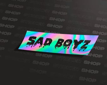 Pegatina de aceite SAD BOYZ JDM - Calcomanía de anime - Automóvil japonés - Calcomanía para ventana - Calcomanía para parachoques - Diseño de auto - Calcomanía para parabrisas - Postura - Niños