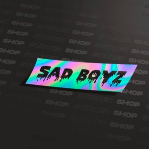 SAD BOYZ JDM Oil Slick Sticker - Anime Decal - Japan Car - Window Decal - Bumper sticker - Car Livery - Windshield Decal - Stance - Boys