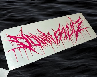 Death Metal autosticker! Scary Death Horror Donkere voorruitsticker Vizierbanner - Japanse stijlvolle tuning JDM