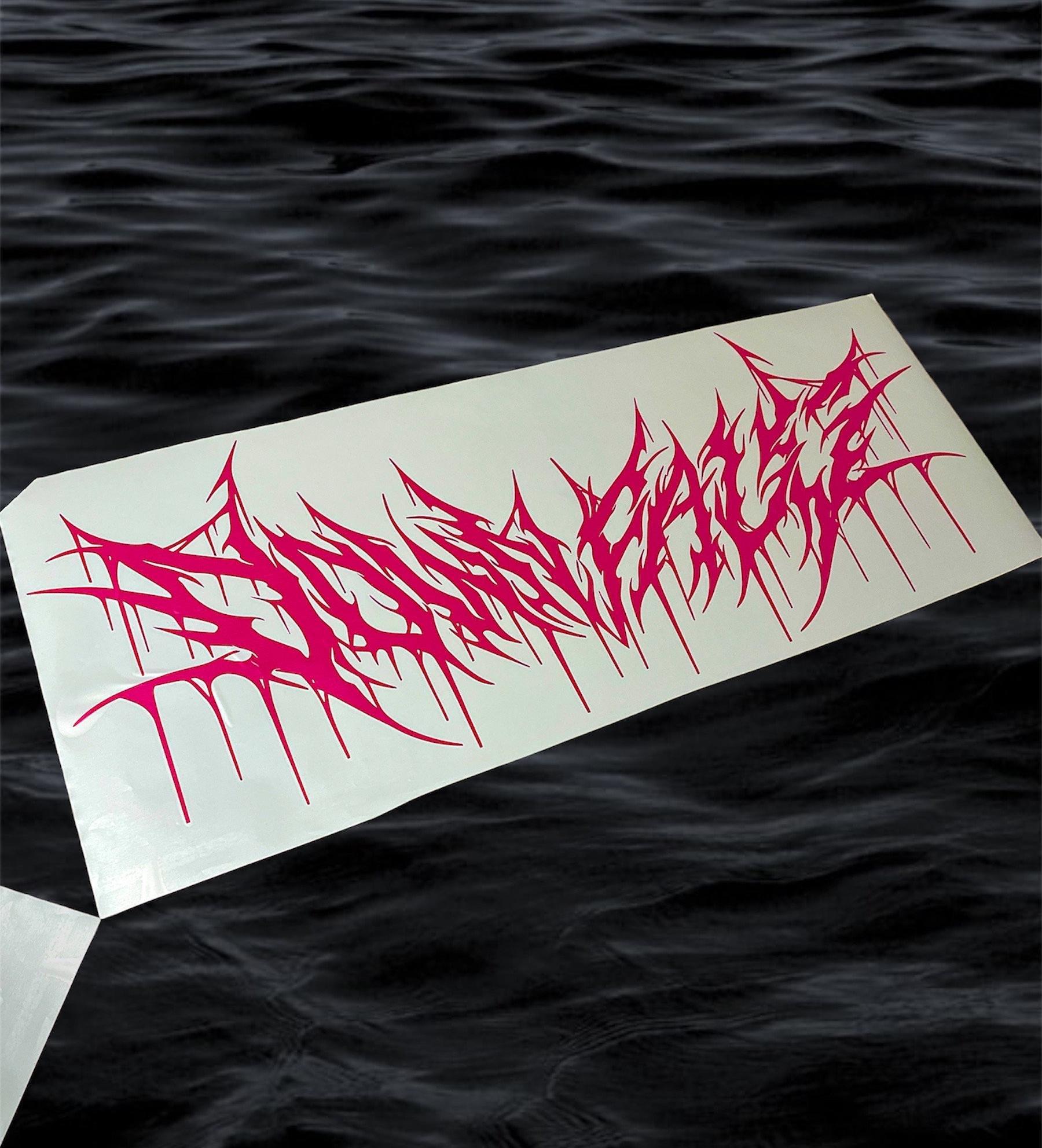 Death Metal Car Decal ! Scary Death Horror Dark Windshield Sticker