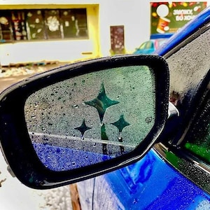 Calcomanía para coche antilluvia con diseño de estrellas encantadoras, pegatina impermeable para espejo retrovisor JDM