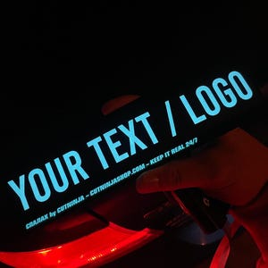 Custom Electric Glowing Led Sticker / Decal ! New Electric stickers collection SPALAH by CutNinja™ / Glow Panel Light Wanted ANY Text / Logo