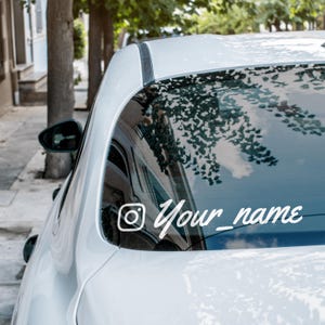 Adesivo personalizado para janela de carro, decalque para para-brisa de carro, decalque de afirmação para janela traseira, seu logotipo, texto, código QR ou adesivo de arte / caminhão, van, SUV
