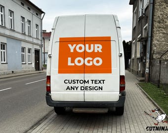 Personalized Business Van Decal, Custom Logo and Text Vinyl Sticker for Company Cars, Auto Branding for Small Business