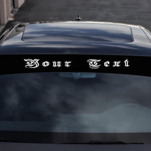 Personlig vindrutebanderolldekal – Anpassad JDM Drift-solremsa, edgy vinylklistermärke i metallstil för framruta, racerbilsgrafik