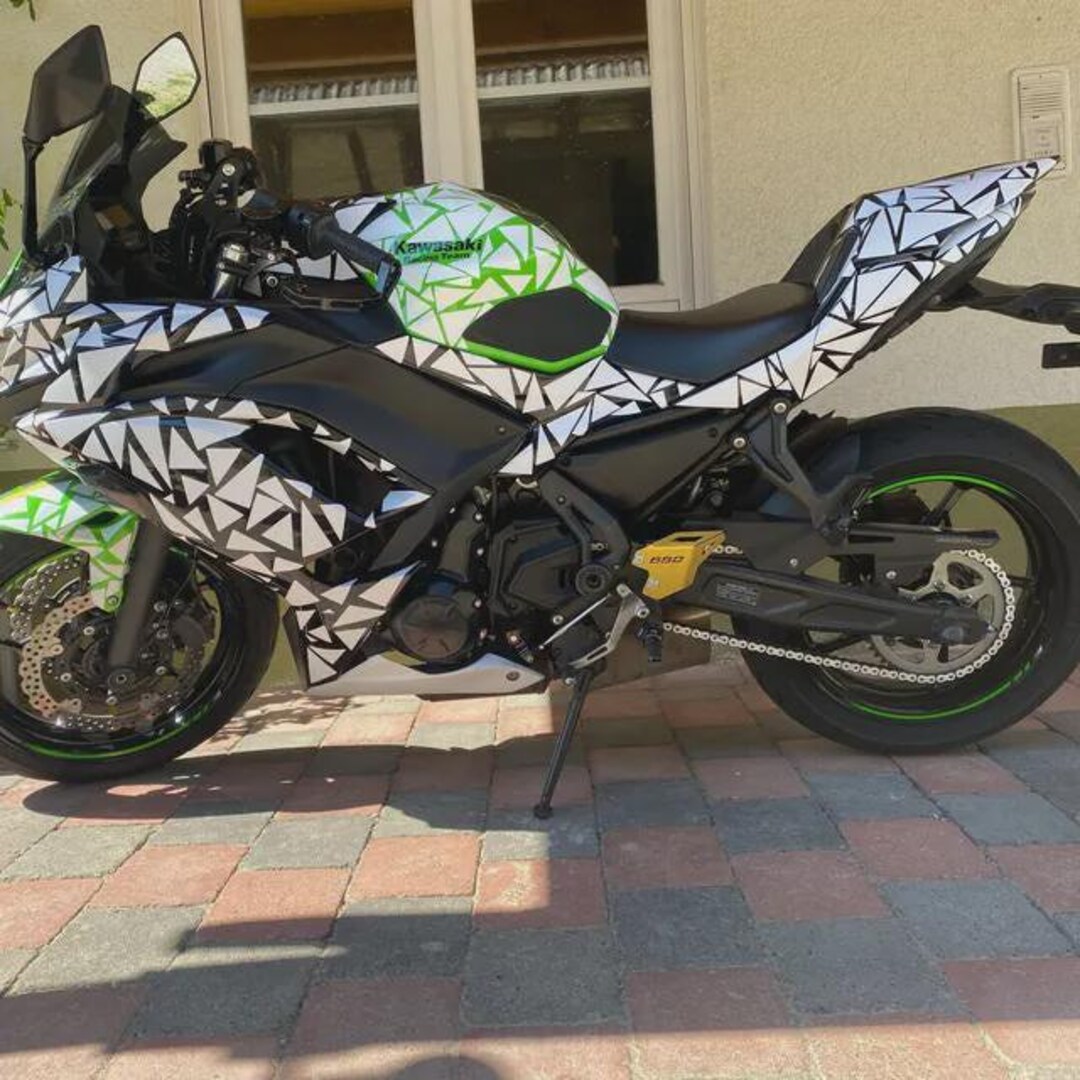 Bike Sticker With Triangle Pattern Design - Motorcycle Decal for ...