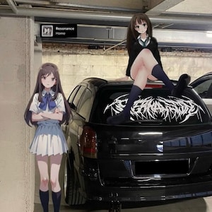 Bandeira de anarquia de carro estilo Edgy Metal! Adesivo de viseira de adesivo de para-brisa escuro de caveira assustadora de Halloween - Tuning japonês JDM