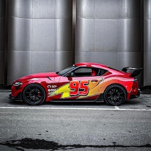 Racing Car Decal, JDM Style Vinyl Sticker, Custom Car Wrap Design, Vehicle Side Graphics, Cool Car Accessories, Gift for Driver