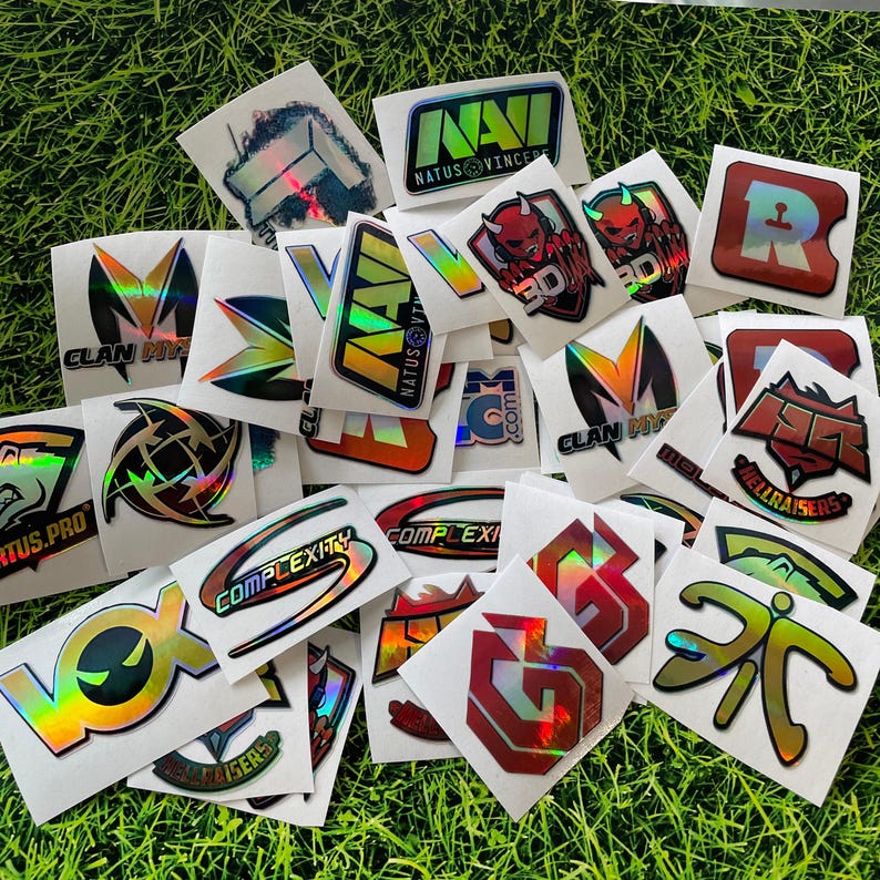CS Holographic Laptop Sticker, Waterproof Gaming Decal, Cyber Sport ...