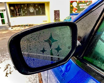 Anti Fog Lovely Stars car mirror rainproof decal / sticker peeker JDM anime window car accessories - useful car items Anti rain