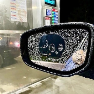 Funny Skeleton Mirror Decal, Custom Vinyl Car Sticker, Anime Car Accessory,  Gift for Car Lovers