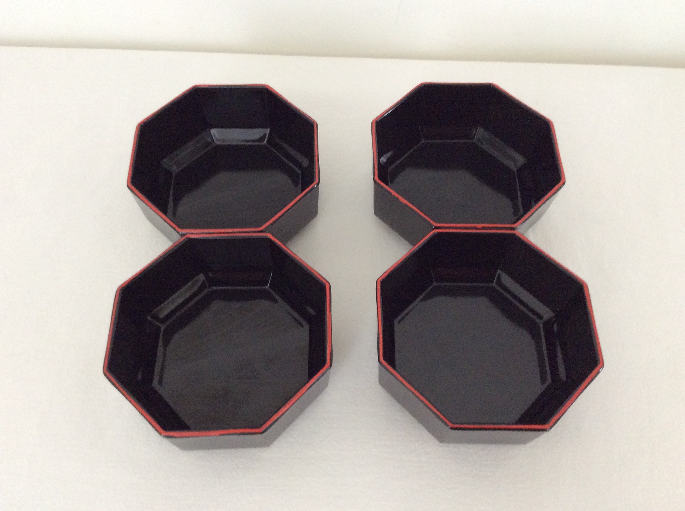 Ensemble de Quatre Français Vintage Arcoroc Octime Bowls Dessert Side Cereal Breakfast Black Tempere