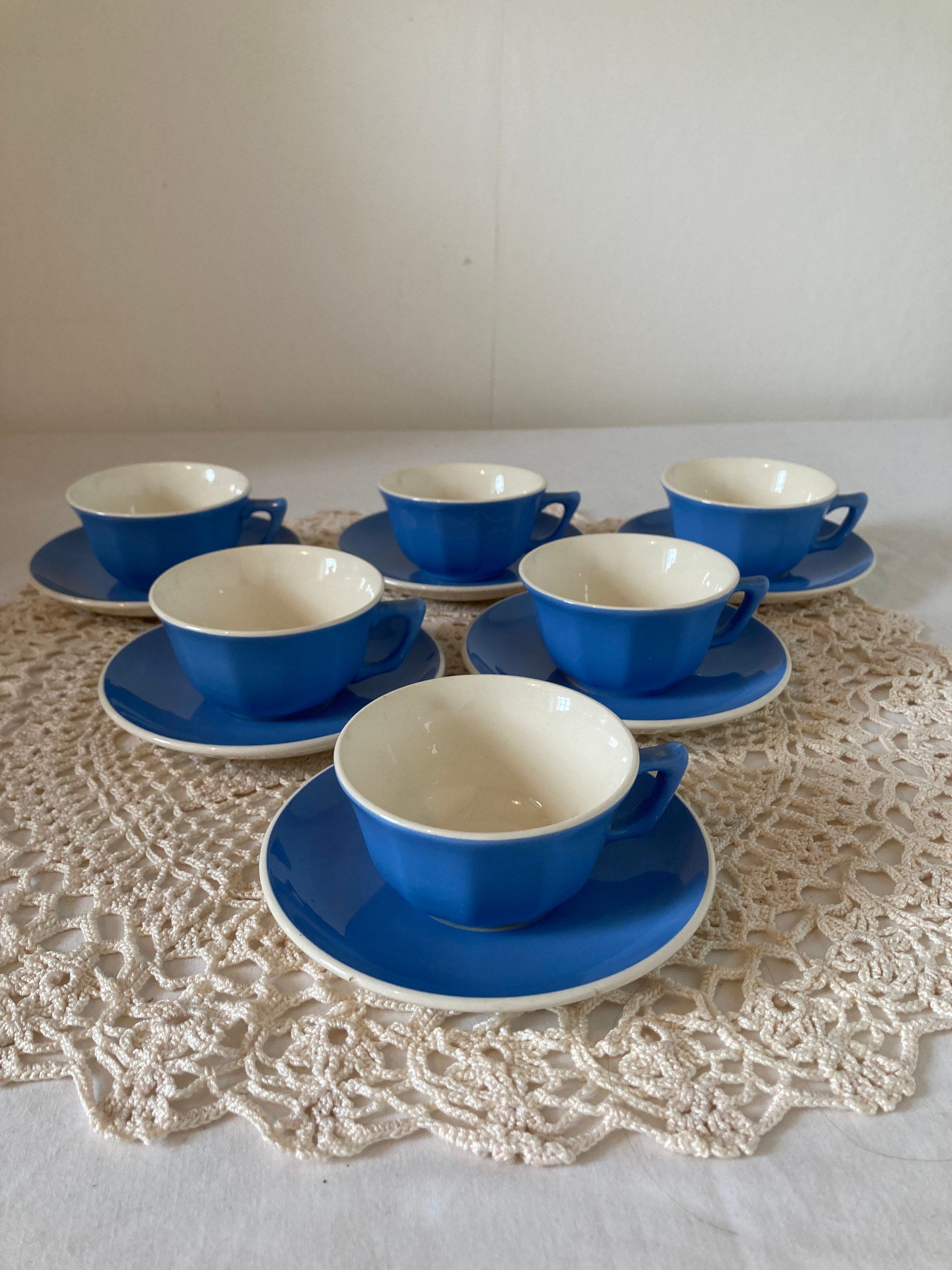 Stunning Set of 6 Vintage Villeroy and Boch Cups and Saucers | Etsy