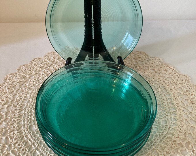 Stunning French Vintage Arcoroc Jardiniere Set of 6 Deep Bowls Plate