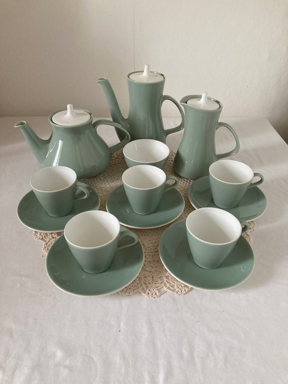 Lovely Vintage Poole Pottery Teaset Coffee Pot, Teapot
