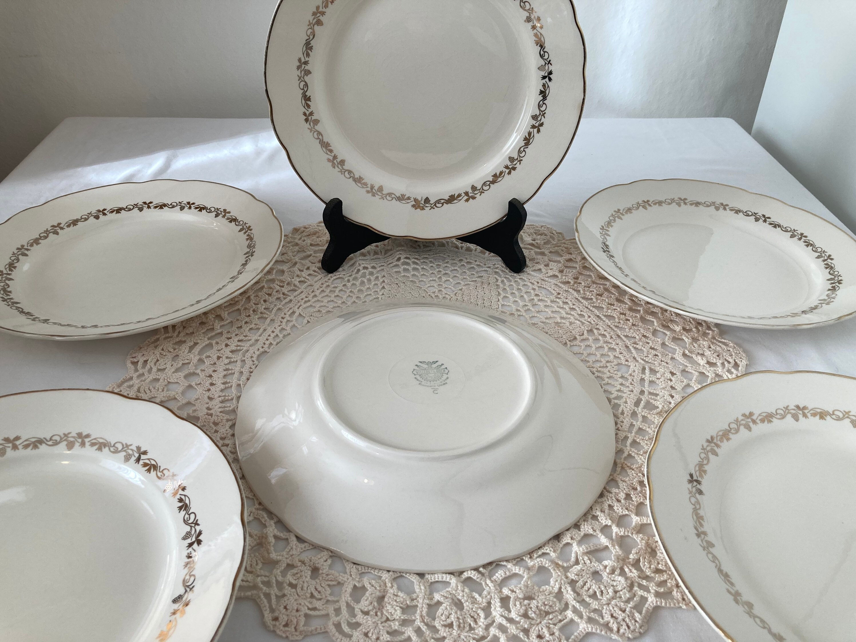 Vintage Villeroy and Boch Set of 6 Mid Century Dinner Plates Etsy UK