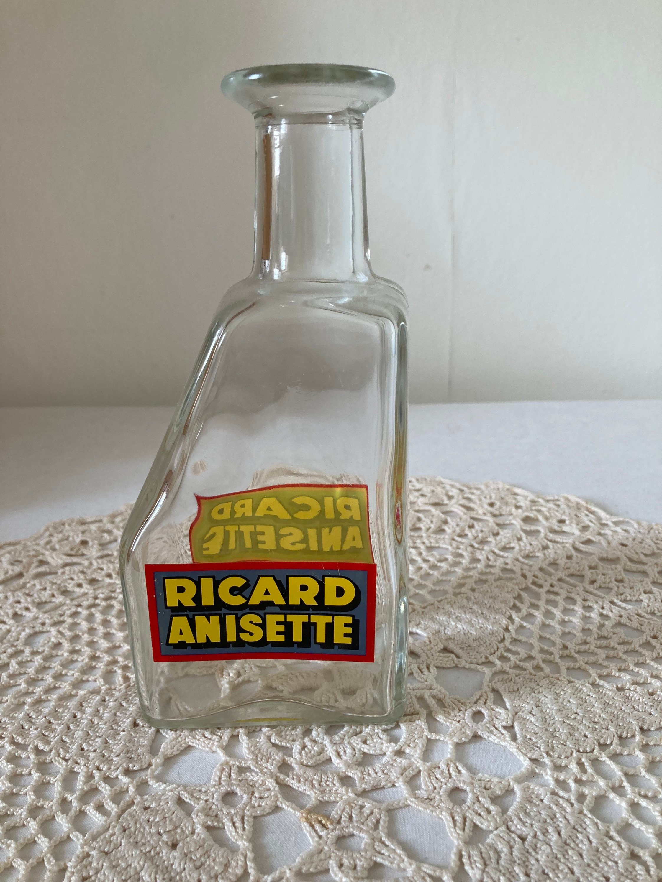 Français Vintage Bistrot Cafe Restaurant Ricard Anisette Carafe d'eau/Bouteille en Verre Apéritif Di