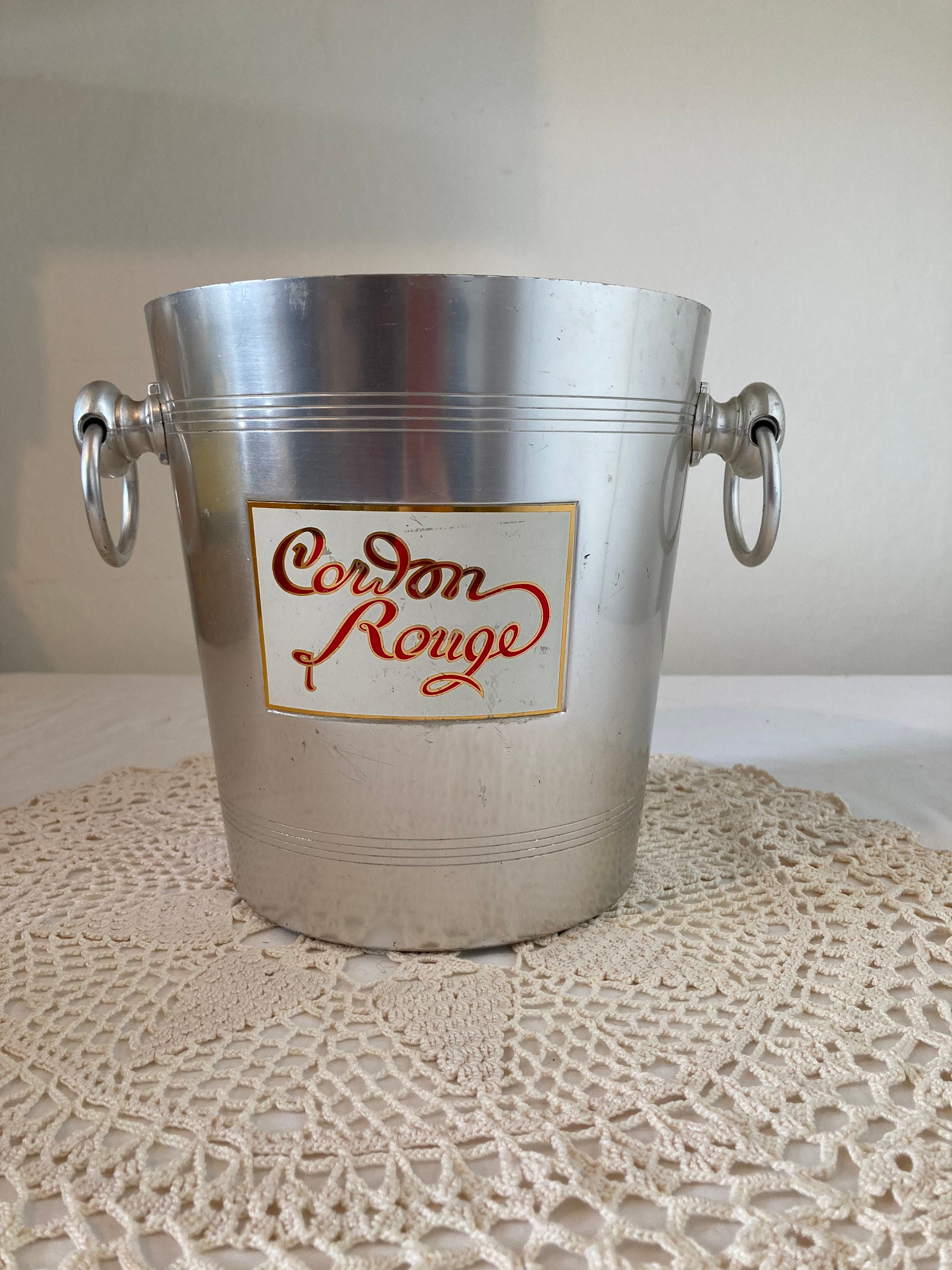 Français Vintage Iconic Mumm Courdon Rouge Champagne Cooler Wine Bucket Ice Retro Collectibles
