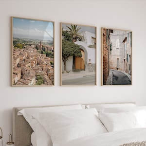 Napoli set of 3 prints, Mediterranean cityscape prints set, Italy photography, printable wall art