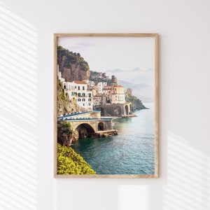 Amalfi Coast Print, Italy Coastal Wall Art, Amalfi digital file, Printable Wall Art