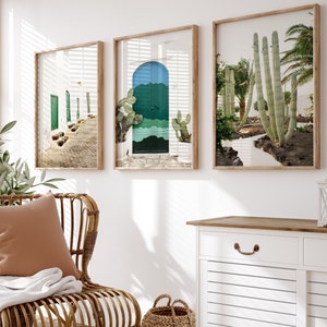 Spain wall art, Set of 3 prints, Mediterranean digital posters, Spain summer travel photography, printable wall art