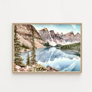 Banff National Park wall art, Lake Louise print, Canada nature photography, mountain landscape poster, printable wall art