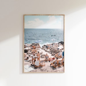 Capri Beach Print, Italy Wall Art, Amalfi Coast Print, Coastal Wall Art, Summer Print, Printable Wall Art