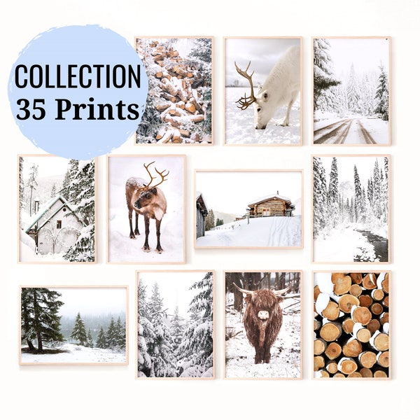 Winter Printable Wall Art Etsy