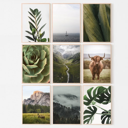 Nature Gallery Wall Set of 30 Prints Mountain Wall Art Etsy