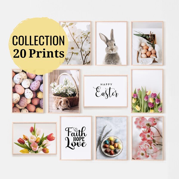 Easter Printable Wall Art Etsy