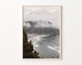 Impresión digital de la costa de Oregón, fotografía de paisajes de Oregón, cartel de naturaleza salvaje, arte de pared imprimible