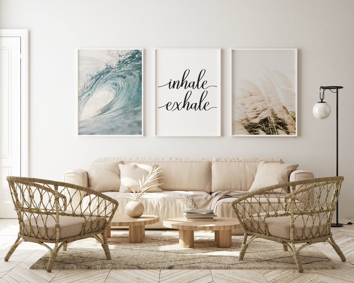 Boho Beach Wall Art Coastal Gallery Wall Set of 15 Prints Etsy