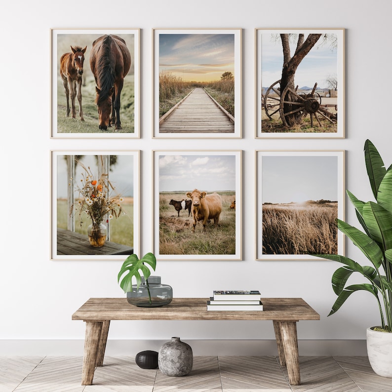 25 Farmhouse Prints, Farm Nature Wall Art, Rustic Gallery Wall Set ...