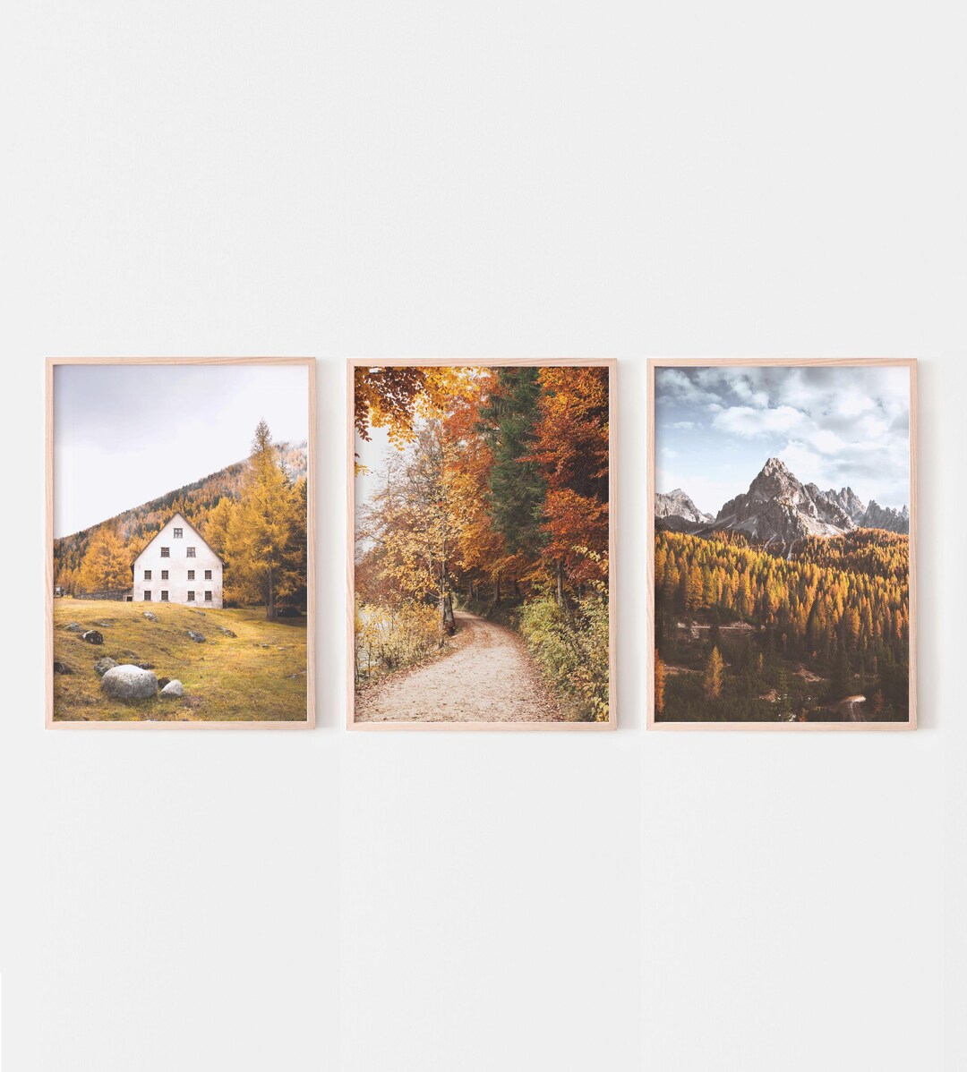 Fall Landscape Set of 3 Prints, Autumn Nature Posters, Fall Forest ...