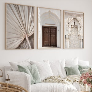 Marokkanische Boho Wandkunst, Marokkanische Tür Poster, 3er Set Drucke, Marokkanische Tür Poster, druckbare Wandkunst