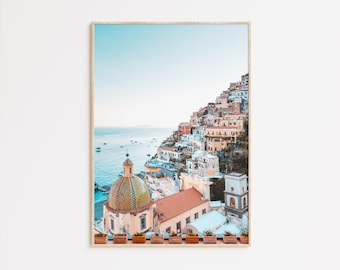 Amalfi Coast Print, Italy Cityscape Wall Art, Amalfi Architecture Photography Print, Printable Wall Art