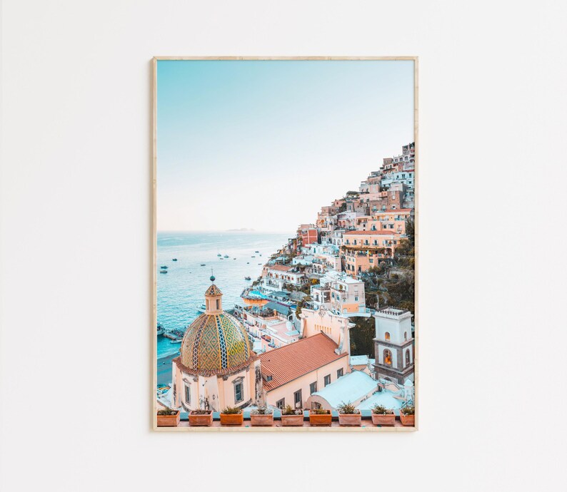 Amalfi Coast Print, Italy Cityscape Wall Art, Amalfi Architecture Photography Print, Printable Wall Art image 1