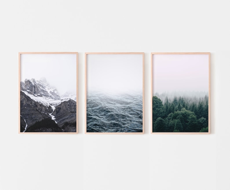 3 Piece Wall Art Nature Prints Landscape Prints Set of 3 - Etsy