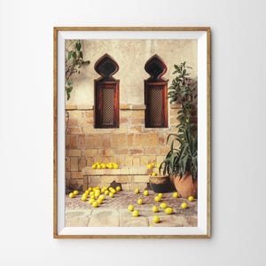 Moroccan lemons photo print, Marrakesh bohemian poster, lemon photo print, Moroccan wall decor, Printable Wall art