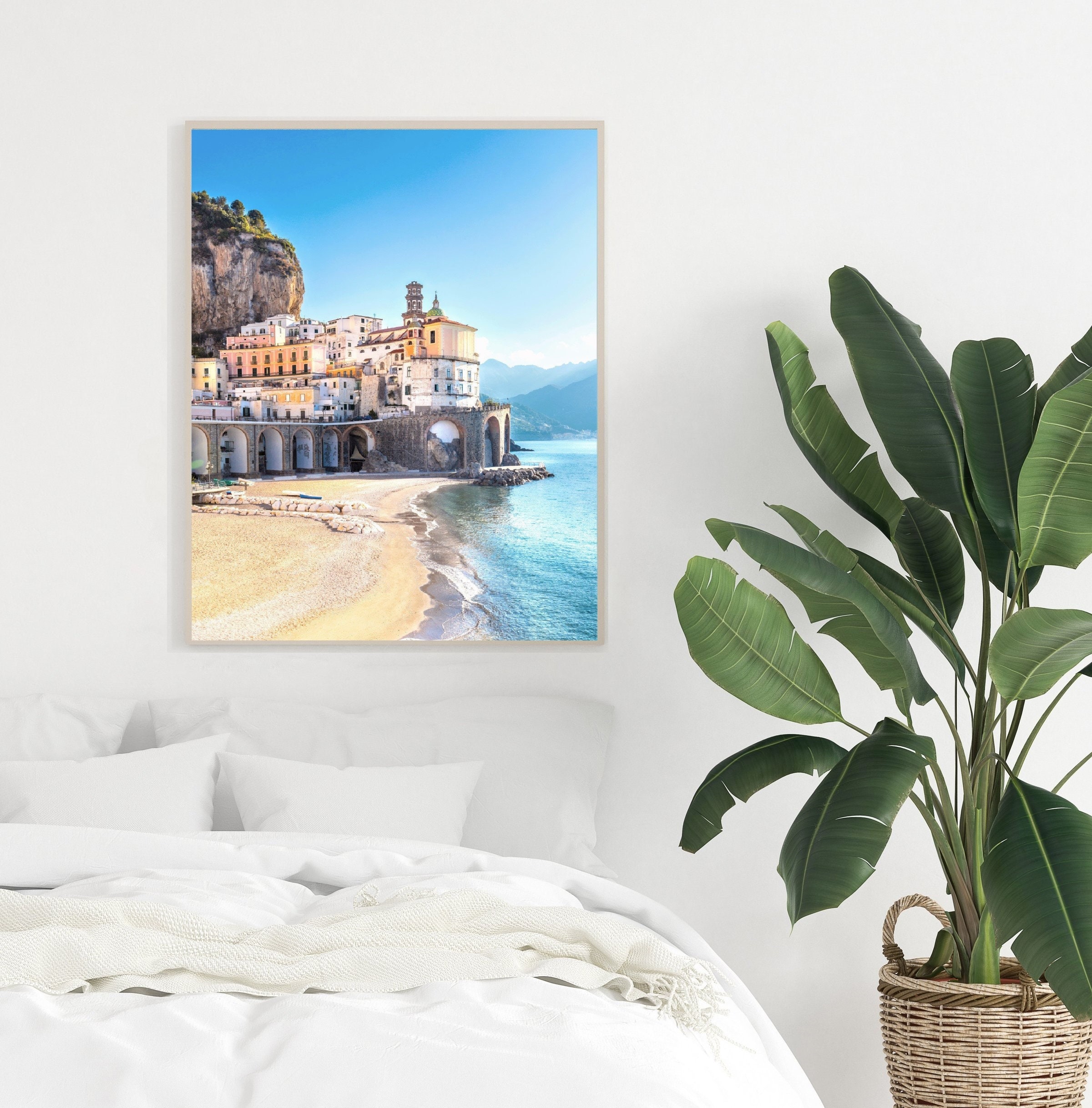 Amalfi Coast Print Coastal Wall Art Amalfi Italy Etsy