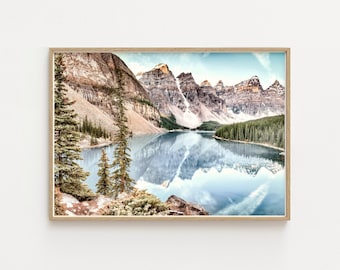Banff National Park wall art, Lake Louise print, Canada nature photography, mountain landscape poster, printable wall art