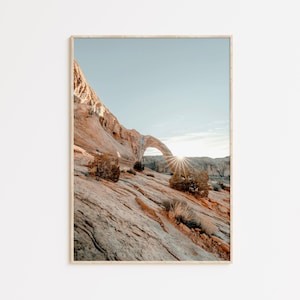 Corona Arch photography print, Utah landscape wall art, Arches National Park digital poster, printable wall art
