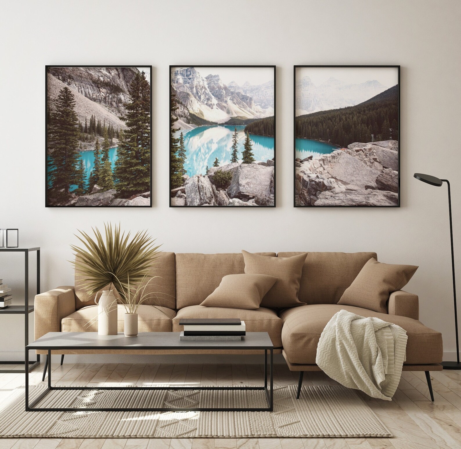 Moraine Lake Wall Art Mountain Set of 3 Prints Canada - Etsy