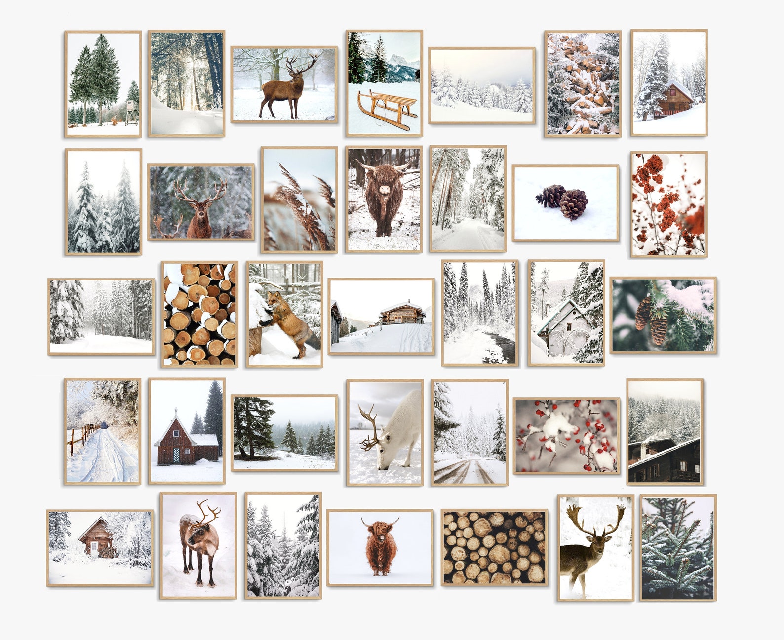 35 Winter Prints Christmas Printables Holiday Decor Posters - Etsy