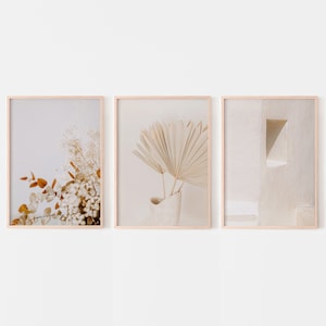 Neutral wall art set of 3 prints, neutral architecture gallery set, boho prints set of 3, printable wall art
